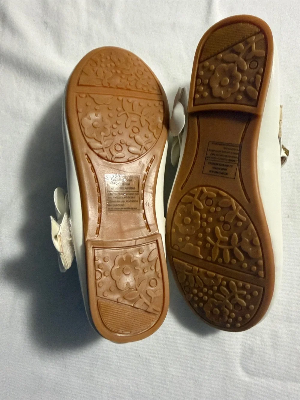 White Girls' Dress Mary Janes with Rhinestone Strap